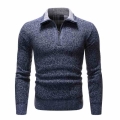 Autumn Winter Casual Sweaters Men Half High Collar Zippers Warm Fleece Pullovers Mens Thick Warm Knitted Sweater Men Pullovers|P