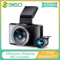 360 G500h Dash Cam + 32g Card Front 2k Fhd Rear 1080p Dual Camera 160" Fov 3.0" Smart Car Dvr 4mp Wifi Google Maps Gps