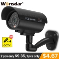 Fake Camera Outdoor Waterproof Security Bullet Dummy Camera Flashing Red Led Monitor Indoor Simulation Cctv Surveillance Camera