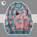 Cartoon Pokemon Anime Sweater Men Women Hip Hop Winter Harajuku Vintage Video Ugly Sweater Oversized Jumper Knitted Pullover|Pul