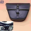 1pcs Motorcycle Black Pu Leather Side Clinch Bolt Saddlebag Saddle Bag Universal For Harley Sportster Xl883 Cafe Racer Honda - B