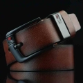 Korea 90s High Quality Leather Belt Buckle Luxury Designer Brand Man Cowskin Fashion Strap Male Jeans Belt for Men Cowboy Male|M