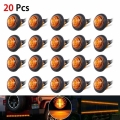 Universal Amber Side Marker Indicator LED Bullet Light Truck Trailer Lorry Taillight 12V Sealed 3/4" LED Marker Clearance L