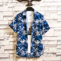 Fashion Flower Design Short Sleeve Casual Shirts Men's Hawaiian Blouse 2021 Summer Clothing Plus Asian Size 5XL 6XL|Casual S