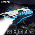 FIVEMI 5 IN 1 LED Bike Light Front USB Rechargeable Solar Horn Phone Holder Cycling Lamp Flashlight For Bicycle Light Lantern|Bi