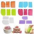 Hoomall 3PCS/Lot Plastic Pastry Dough Cutter Cake Bread Slicer Baking Pasty Tools Scraper Cake Blade Silicone Spatula For Cake