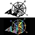 Car Laser Sticker Mountain Compass Auto Body Styling Decoration Decal Colorful Rear Windshield Stickers - Car Stickers - Officem