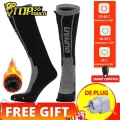 DUHAN 60℃ Motorcycle heated Socks warm USB Electric Motorcycle Boots Heating Socks Infrared Heated Boots Skiing Sock size 36 45|