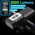 NEWBOLER 8 LEDs Bike Light Power Display 2000 Lumen 10000mA MTB Bicycle Lights Cycling Headlight as Power Bank Bike Accessories|