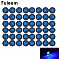 Fuleem 50PCS 3led Blue 3/4 Inch Mini Led Marker Clearance Light side marker lights 12V Waterproof|Truck Light System| - Office