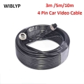 4 Pin Car Video Cable reversing Aviation Head Car Camera Video Cable 3m 5m 10m Extension Cable Camera Video Wire for Car Truck|V
