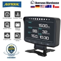 Autool X50pro Obd Ii Hud Head Up Display Obd2 Digital Car Computer Auto Speed Meter Electronic Monitor Diagnosis Ecu Film Gauge