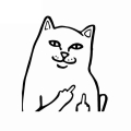 Cartoon Car Sticker Rude Funny Cat Vinyl Decal Windows Decoration Accessories for Mercedes Motorcycle Black/Silver,15cm*14cm|Car