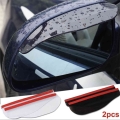 2pcs Car Rearview Mirror Rain Eyebrow Protector Rain Cover Car Rearview Mirror Sun Visor Shade Rain Shield Eyebrow Universal - C