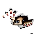 New Lifelike 3d Eyes Peeking Monster Waterproof Car Sticker Car Styling For All Cars 15*10cm - Car Stickers - Officematics.com