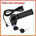 24/36/48/60/72v Led Digital Meter Electric Bike Scooter Throttle Grip Handlebar With Power Switch Led Display Bicycleaccessories