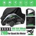290x150x190cm XXXXL 210D Waterproof Rain Snow Dust UV Proof Protector Motorcycle Vehicle Scooter ATV UTV Quad Motor Cover Covers