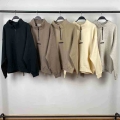 2021SS Mock Neck Sweatshirts Own Design Half Zip Rubber Letter Print Loose Ovesized Cotton Street Fashion Men|Hoodies & Swea