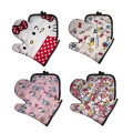 Cute Animals Oven Mitts Baking Gloves Kitchen Tools Accessories Small Wholesale Pink Insulated Gloves Polyester Microwave Glove