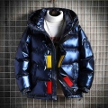 Thick Warm Men's Winter Solid Color Hooded Jacket Parka Outwear Casual Fashion Windbreaker Zipper Tops Coat Overcoat|Parkas|