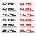 3d Metal 4.0l 4.6l 4.7l 5.0l 5.3l 5.7l Car Emblem Trunk Sticker Decal For Bmw Chevrolet Ford Dodge Toyota Honda Gmc Audi Hyundai