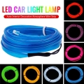 New 1M 12V LED Car Light Lamp Flexible Auto Interior Decorative Atmosphere Wire Strip Cold LED Light Fit all DC 12V Cars|Decorat