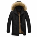 drop shipping Men Thick Warm Winter Jacket Men Long Parka Solid Casual Fur Hooded Men Winter Coat Father's Gift Overcoat LBZ