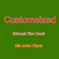 Customized Exhaust Pipe Sticker Min Order: 50pcs|Decals & Stickers| - Officematics.com