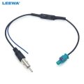 Leewa Auto Radio Fm Antenna Wire With Booster Installation Male Adapter For Volkswagen/audi/bmw/ford/citroen/chrysler #ca6005 -