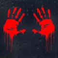 Zombie Bloody Hands Print Fun PVC Car Sticker Motorcycle Window Decal Accessories Black Silver Red White Reflective Laser|Car St