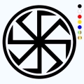 Ck2201# 15*15cm Kolovrat Amulet Slavic Value Funny Car Sticker Vinyl Decal White/black Car Auto Stickers For Car Bumper Window -