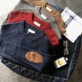 Thicken Coarse Wool Pullover Men Sweater 2021 Autumn Winter Clothing Vintage Patch Design Jumper Pull Homme Mens Knitted Sweater