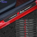 Carbon Fiber Car Door Sills Sticker For Audi Sline Quattro A1 A3 A4 A5 A6 A7 A8 Tt Q3 Q5 Q7 Q8 B8 Tt S1 S3 S4 S5 S6 S7 S8 Tts -