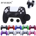 IVYUEEN Soft Silicone Gel Rubber Case Cover for PlayStation 5 PS5 DualSense Controller Protection Skin ThumbStick Grips Caps|Cas