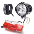 Wexplore Electric Bike Front And Ebike Rear Light Set Input 12v 24v 36v 48v 60v Built