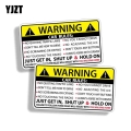 Yjzt 2x 10.2cm*5.7cm Car Safety Warning Rules Decal Pvc Car Sticker 12-0585 - Car Stickers - Officematics.com