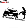 Car Stickers Decor Motorcycle Decals No Free Rides Gas Or Ass Funny Decorative Accessories Creative Waterproof Pvc,20cm*15cm - C