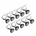 10pcs 0.75" 3528 SMD LED Round Side Marker Indicator Lamp 3 LED 12V 0.3W Trailer Truck Auto White Lights Accessories|Truck
