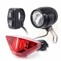 WEXPLORE Ebike Headlight And Rear Light Set Input 24V 36V 48V 64V 72V E Bike Led Lamp Electric Bicycle Headlight And Tail Lights