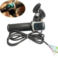 Electric Bicycle 36V 48V 60V Turn Handle Power Speed Display Throttle Control With Lock Handle Accelerator LCD Display Screen|El