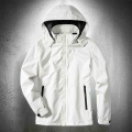Outdoor Jacket Men Windbreaker Jacket Solid Color White Waterproof|Jackets| - Officematics