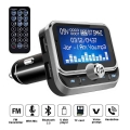 Creative Car FM Transmitter With Remote Control 1.8" LCD Bluetooth MP3 Player Dual USB Car Charger Handsfree FM Modulator 2