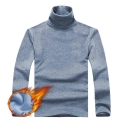 Male Turtleneck Long sleeve T shirt Thermal Underwear Autumn Winter Men's Clothing Basic Turtleneck Shirt Slim|Pullovers|