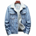 2020 Winter New Thick Warm Fashion Boutique Solid Color Men's Casual Denim Jacket / Male Wool Denim Coat Large Size S 6XL|Ja
