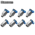 10/20pcs Pneumatic Connectors For 3d Printers Parts Bowden Quick Jointer Coupler 1.75/3mm Pipe Pc4 M6 M10 Fittings Ptfe Tube 2/4