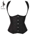 Personality Straps Open Bust Corset Underbust Waist Cincher Shaper Women Vest Shapewear With G String 824#|Bustiers & Corsets|