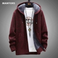 Men's Sweater Cardigan Winter Wool Liner Hooded Sweaters Thick Warm Knitted Men Slim Sweater Coat 2020 Mens Jacket Clothing