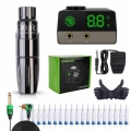 Professional Tattoo Pen Machine Mast Tour Set Tattoo Kit Rotary Pen Permanent Makeup Set LCD Power Supply|Tattoo Kits| - Offic