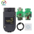 Vcds For Vag Com Hex V2 22.3 21.9 Obd2 Scanner Hex V2 Usb Interface For Vw Audi Skoda Seat Unlimited Vins English Atmega162 - Di