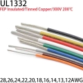 1M/5M 28/26/24/22/20/18/16/14/13/12AWG UL1332 PTFE Wire FEP Plastic Insulated High Temperature Electron Cable 300V|Wires & C